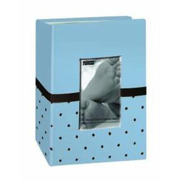 Pioneer 4 x 6 In. Baby Embroidered Frame Fabric Photo Album (100 Pages)-Blue